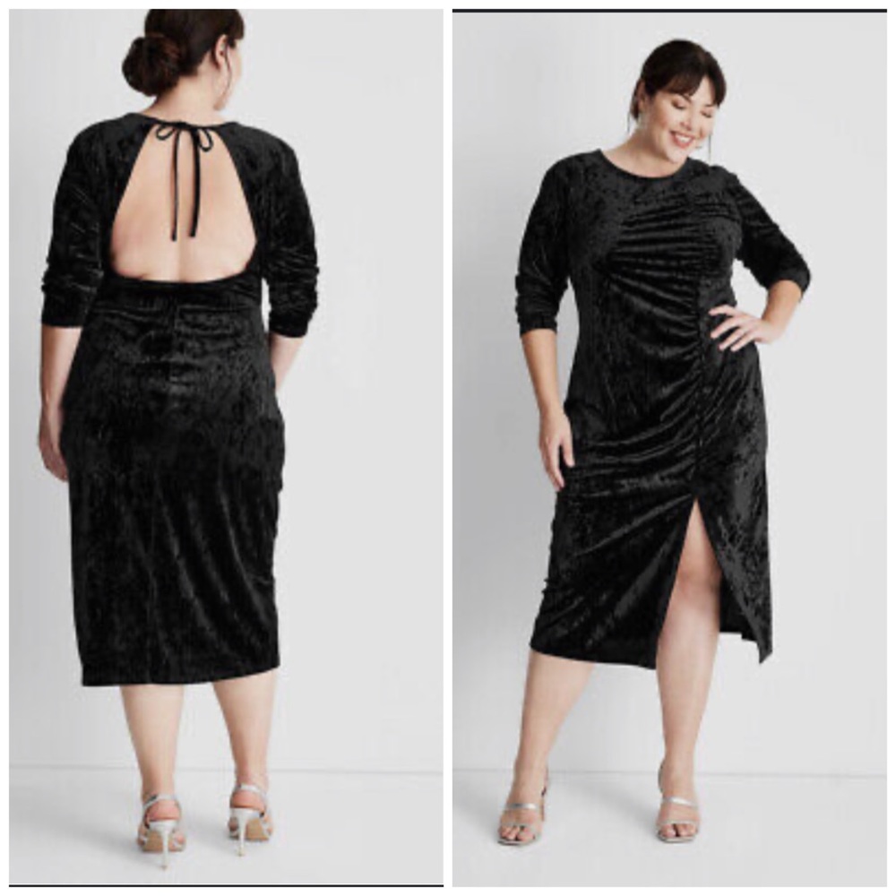 Black velvet dress